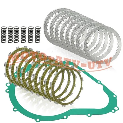 Clutch Steel Friction Plates & Cover Gasket Kit Set for Suzuki GSXR600 2008-2009 Foto 1 de 4