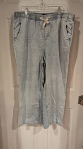 GAP Wide Leg High Rise Pull-On Drawstring Jeans Pants Elastic Waist Womens XL - Picture 1 of 6