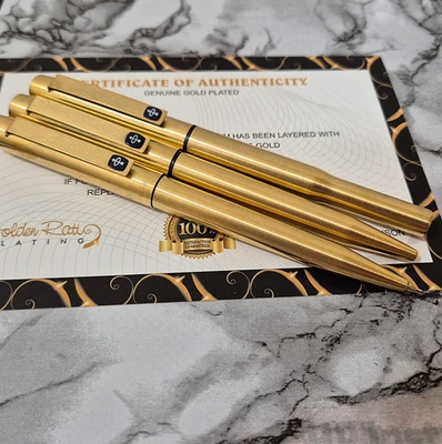 Parker 25  Flighter Pen Set Fountain Pen Ballpoint Pen Pencil 24ct Gold Plated - Image 1 of 4