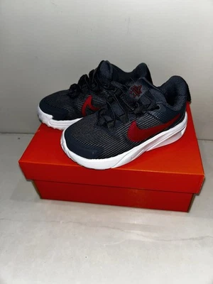 New Nike star runner navy red shoes sneakers toddler Boys  size 8 - Image 1 of 4