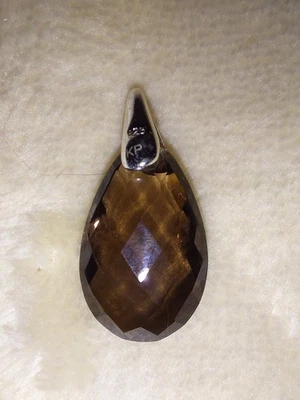 NEU Edler Anhänger Rauchquarz facettiert 925 Silber KG gestempelt - Bild 1 von 2