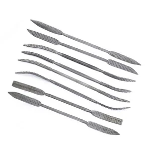 Stahlgriff für Holzschnitzfeilen Set 8tlg doppelseitig grobe Riffelfeilen - Bild 1 von 12