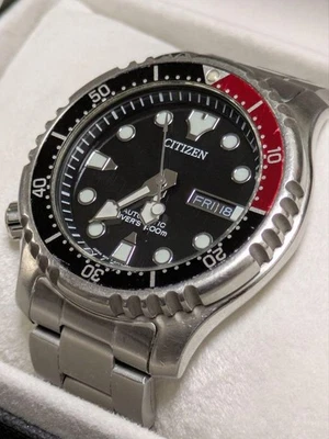 Citizen Promaster NY0085-86E Automatic Diver's Watch 200m Waterproof Black Red - image 1 of 4