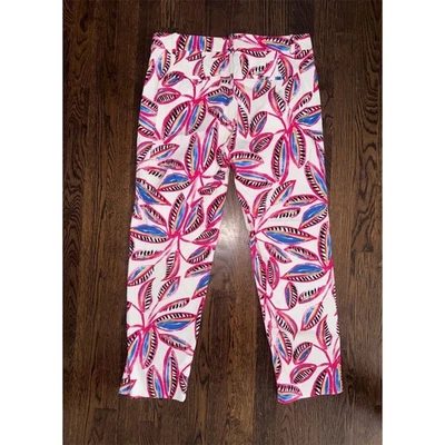 Nuevo J. Pantalones Skimmer Recortados Florales Crew Para Mujer Talla 8 Multicolor Informales Foto 1 de 4