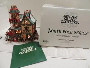 Dept. 56 North Pole Series GLASS ORNAMENTS WORKS w/ Box & Light 56396 - Picture 1 of 10