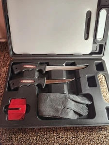 Frabill Filet Knife Set, Sharpener, Glove, Cutting Board - Picture 1 of 5