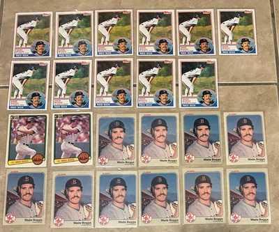 HUGE LOT 23 Wade Boggs RC Rookies  1983 Topps #498 Fleer #179 Donruss #586 - Image 1 of 4