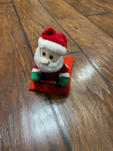 Slitta Vintage Pull String Babbo Natale Divertente Mondo Giostre Vibranti - Foto 1 di 9