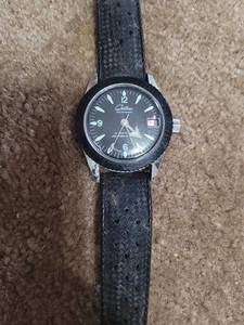 Vintage Chateau Manual Skin Diver Watch Steel Black Mens - Picture 1 of 6