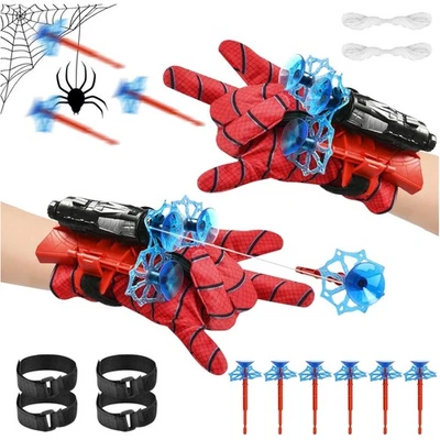 Kids Spiderman Launcher Handschuh Set Cosplay Spielzeug für Kinder ab 3 Jahre