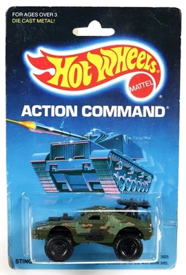 Vintage Hot Wheels Sting Rod Action Command Series - 5025 NRFP 1988 Olive 1:64 - Image 1 of 4