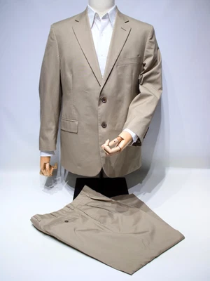 Traje Brooks Brothers Beige Coolmax Algodón Poli Hombre 42S (Pantalones Adaptados a 34x27) Foto 1 de 4