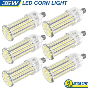 6PCS 5000K Daylight E39 Base 36W LED Corn Light Bulb Warehouse High Bay Light - Picture 1 of 12