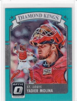 2016 Donruss Optic Diamond Kings Teal Holo /299 Yadier Molina #26 - Image 1 of 2