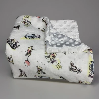 Double Muslin Pure Cotton Baby blanket with Winnie the Pooh and friends theme - image 1 of 4