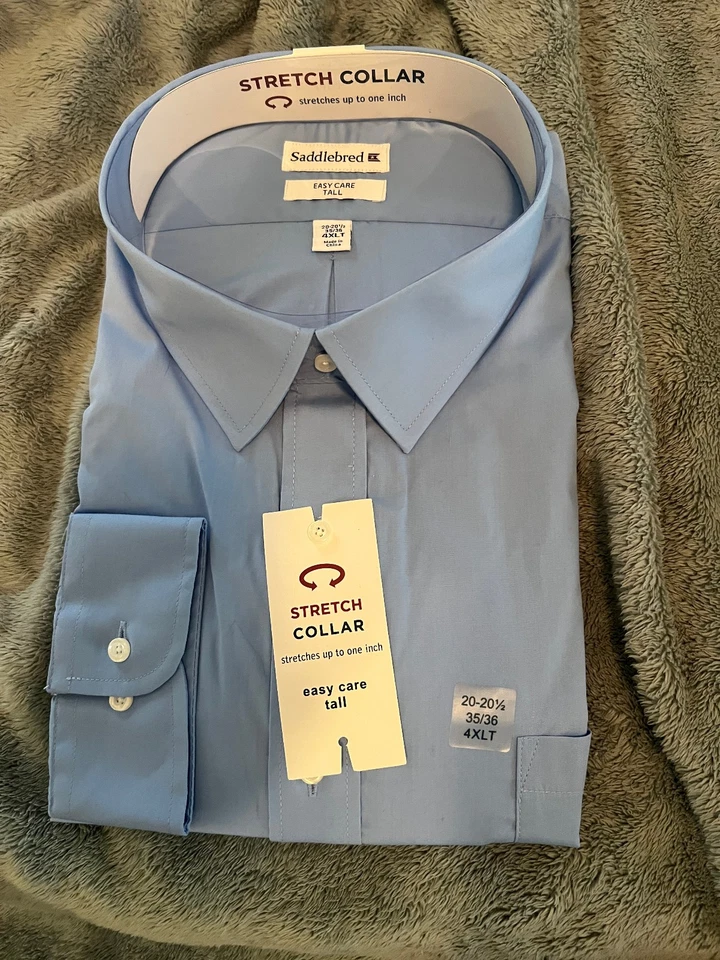 NEW Saddlebred Long Sleeve Shirt Men's 4XLT Green, Button Down - Image 1 of 1