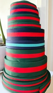 Fashion Grosgrain Ribbon Red Green Quality Trim Green Red Blue Red Black Red - Picture 1 of 8
