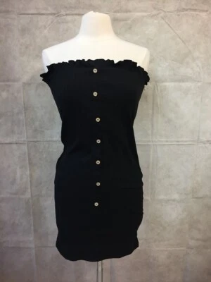 Vestido negro sin tirantes Feather para mujer talla XL Foto 1 de 4