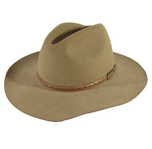 Akubra Hat Boomerang 1030 Fur Felt Brown Size 58 Made in Australia Great Cd - Picture 1 of 14