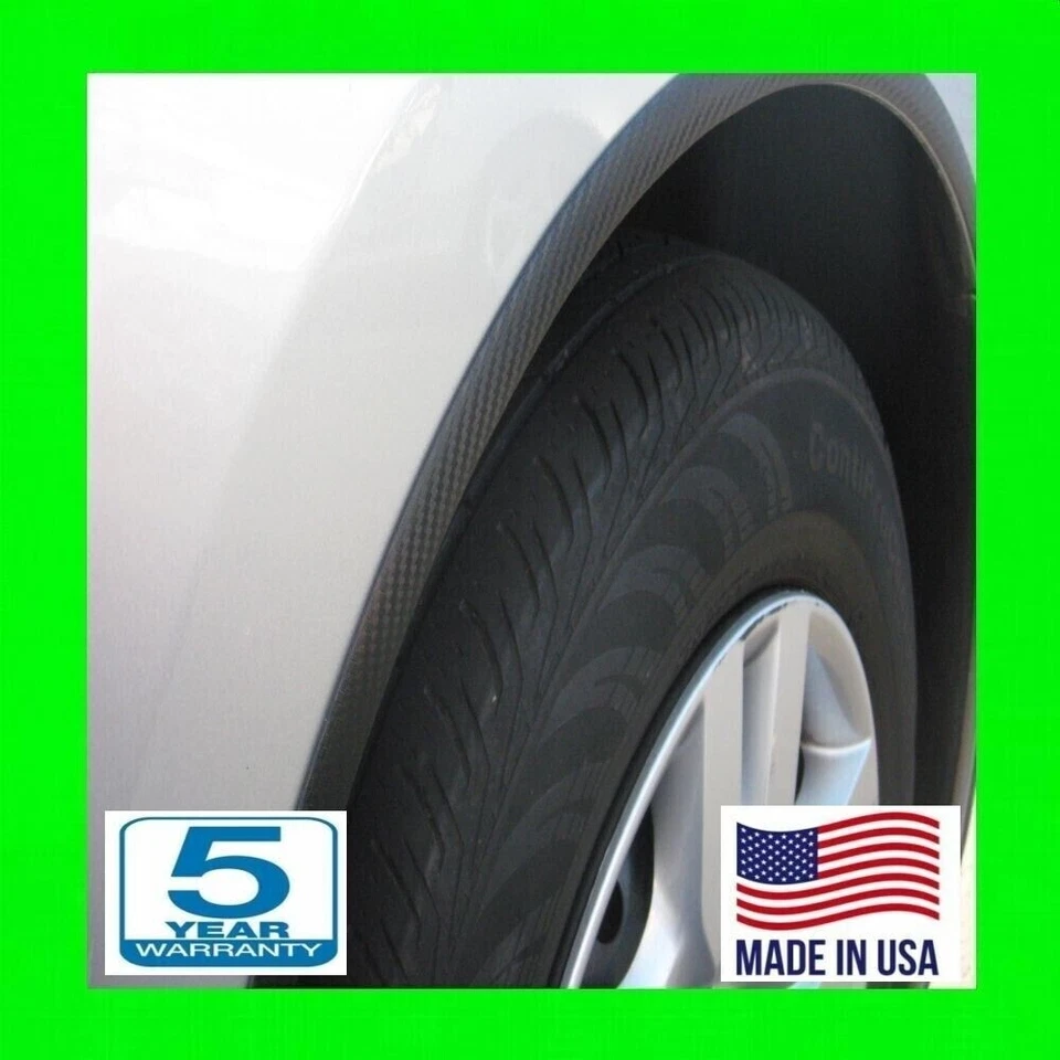 JUEGO DE 4 PIEZAS DE MOLDURAS GUARDABARROS ARCO RUEDA FIBRA CARBONO NEGRO FIAT Foto 1 de 4