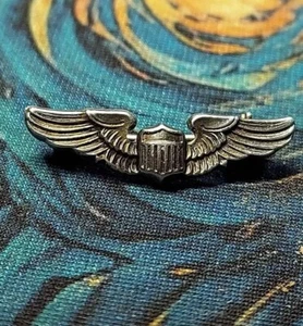 Vtg WWII US Army Air Corps 925 Air Force O'Brian Sterling Silver Pilot Wings - Picture 1 of 4