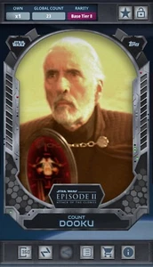 Star Wars Card Trader 2024 Tier 8 - Black Series 2 Count Dooku Digital Card - Picture 1 of 1