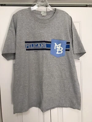 Myrtle Beach 鹈鹕 MiLB 芝加哥小熊队男式 XL 口袋灰色棉质衬衫 — 第 1/4 张图片