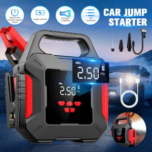 Portable Car Battery Jump Starter with Air Compressor Tire Inflator Power Bank - Picture 1 of 19