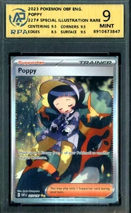 2023 POKEMON OBF ENG. POPPY 227# SPECIAL ILLUSTRATION RARE RPA 9 MINT & Bonus - Picture 1 of 2