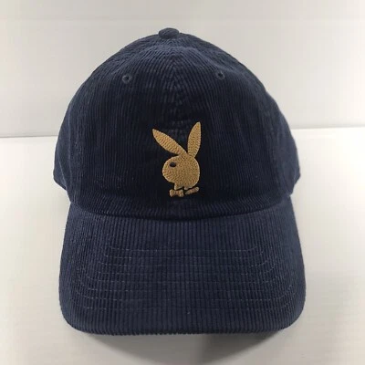 Playboy OG Lids Hat Blueberry Pie Gold Logo Corduroy Adjustable 2023 Dad Cap NWT - Image 1 of 4