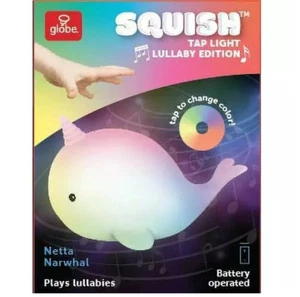 Globe Electric LED Narwhal Rechargeable Silicone Clip-On Kids Night Light NEW - Picture 1 of 5