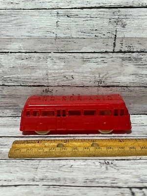 Autobús urbano Renwal 124 vintage rojo años 50 - plástico duro de 4 1/4" Foto 1 de 4