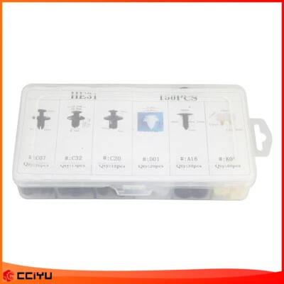 Kit de 150 clips de reparación de parachoques de empuje de sujeción automática remache de plástico para automóvil para Honda Foto 1 de 4