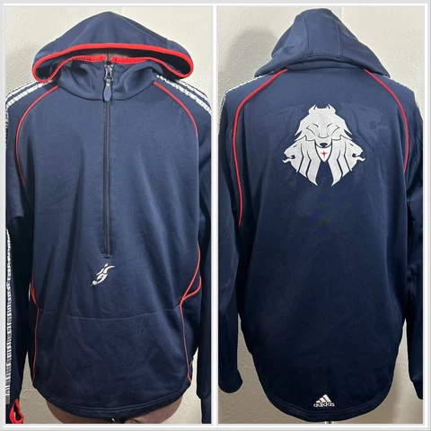 Adidas England Soccer Hoodie RARE Vintage 2006 3 Lions Pullover 1/2 Zip Large Cover