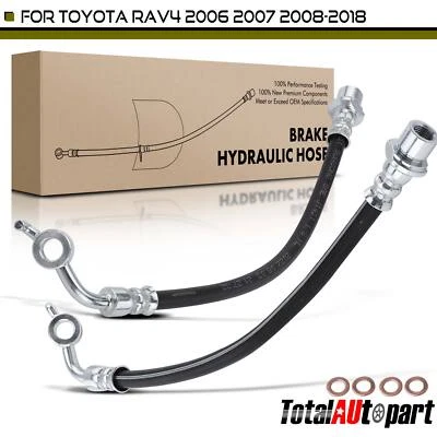Manguera hidráulica de freno trasera izquierda y derecha 2 piezas para Toyota RAV4 2006-2016 2017-2018 Foto 1 de 4