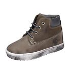 Bk214 Beverly Hills Polo Club  Shoes Boys Gray Stivaletti Nubuck Leather Round T