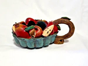 Vtg. Red Apple Tree Candle Holder by Homestead Shoppe Country Kitchen - Picture 1 of 9