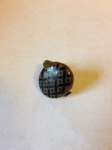 W.READINGS PATENT CHECKED PATTERN COLLAR PIN WITH SPRING REAR FASTENER. ANTIQUE - Picture 1 of 3