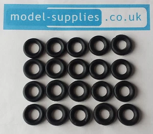 Dinky 15mm Regular Black Smooth Reproduction Tyres fits Dinky Cars Trucks etc - Picture 1 of 10