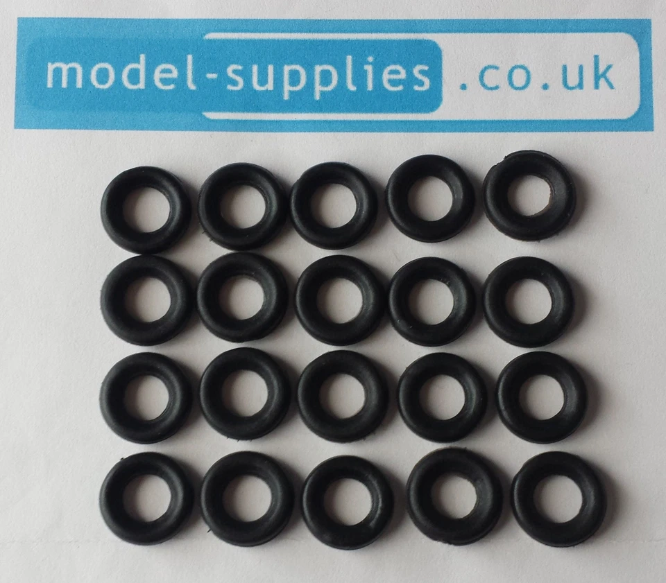 Dinky 15mm Regular Black Smooth Reproduction Tyres fits Dinky Cars Trucks etc - Image 1 of 4