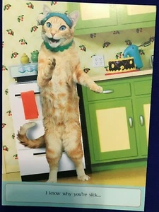 Portal Get Well Greeting Card. "I know why you're sick....."NEW (A33) - Picture 1 of 3