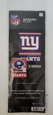 NFL New York Giants Premium 2 Sided 12.5" X 18" Garden Flag Wincraft NEW SEALED Cover