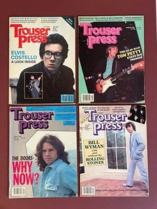 4 Trouser Press Magazines from 1981. Elvis Costello, Tom Petty, Jim Morrison - Picture 1 of 7
