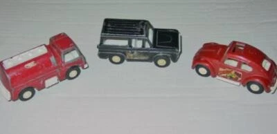 (3) Camión de autos fundidos a presión vintage TOOTSIE TOY (EE. UU.) de 1970 - VW y camión de gasolina y Jeep Foto 1 de 4