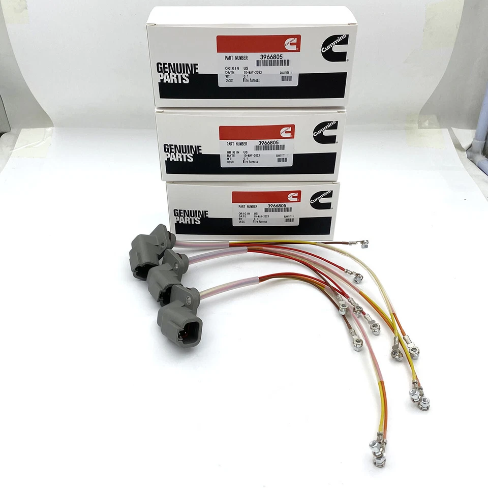 Arnés de cableado de inyector de combustible 3 piezas 3966805 se adapta a Cummins 03-04 5,9 L Dodge Foto 1 de 4