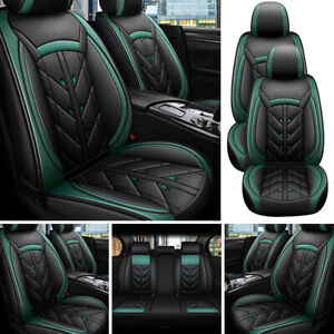 For Honda Accord Leather Front Rear Car Seat Covers 5-Seats Protector Full Set