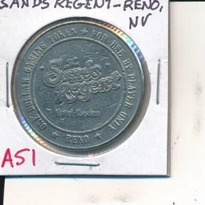 $1 CASINO TOKEN - SANDS RENO NV  #A51 GAMING DOLLAR L@@K! - Picture 1 of 2