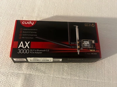 cudy AX5400 Triband WiFi 6E Bluetooth 5.2 PCIe Adapter Model: WE3000 - Image 1 of 2