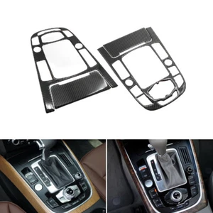 Kohlefaser Mittelkonsole Bedienteil Schalttafel Rahmen Trim Für Audi A4 B8 A5 Q5 - Picture 1 of 18