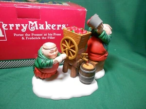 Dept 56 Marry Makers Monk Porter the Presser at His Press & Fredrick the Filler - Picture 1 of 10